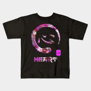 Heart Japanese Kanji Word Symbol Enso Circle 18 Kids T-Shirt